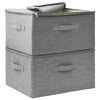 vidaXL Aufbewahrungsboxen 2 Stk. Stoff 43x34x23 cm Grau