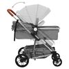 vidaXL 2-in-1-Kinderwagen Hellgrau Aluminium