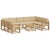 vidaXL Outdoor-Sofagarnitur 10 stk. Wei&szlig; und Beige Polyester