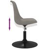 vidaXL Esszimmerst&uuml;hle 4 Stk. Drehbar Hellgrau Samt