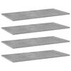 vidaXL B&uuml;cherregal-Bretter 4 Stk. Betongrau 80x40x1,5 cm Holzwerkstoff