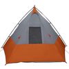 vidaXL Tipi Zelt mit Dach Grau und Orange 383 x 338 x 217 cm Taft