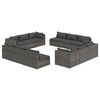 vidaXL 12-tlg. Garten-Lounge-Set mit Kissen Poly Rattan Grau