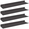 vidaXL Schwebendes Regal 4 stk. Schwarz 40 x 8,5 x 2,5 cm Stahl