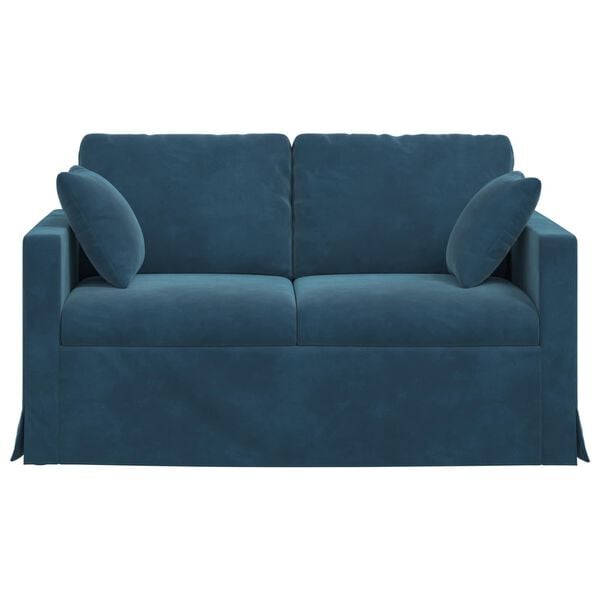 vidaXL Sofa Blau Gesamtabmessungen: 138 x 78 x 80 cm (B x T x H) Samt