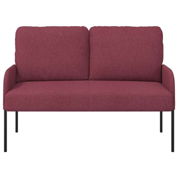 vidaXL Sofas mit Kissen 110cm Weinrot Sperrholz