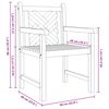 vidaXL Gartenstühle 2 pcs Braun 58 x 60 x 90 cm Teak-Massivholz
