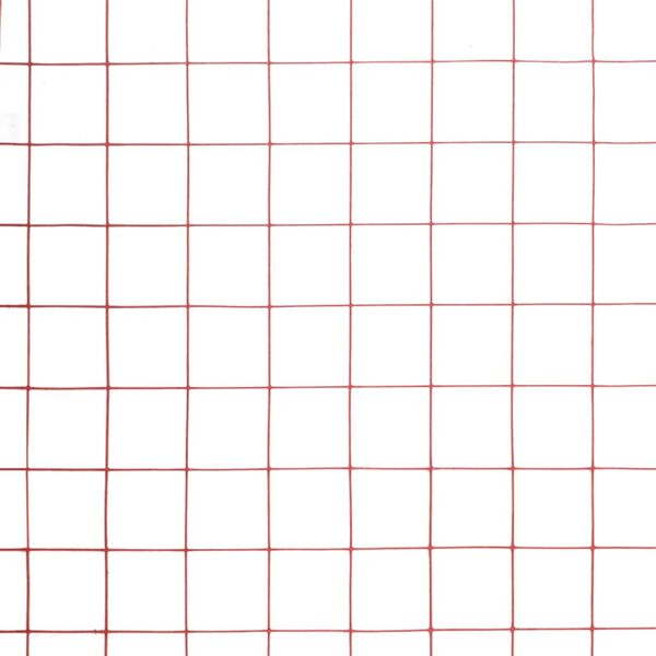 vidaXL Drahtzaun Stahl mit PVC-Beschichtung 25x0,5 m Rot