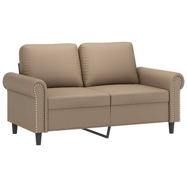 vidaXL 2-Sitzer-Sofa Cappuccino-Braun 120 cm Kunstleder