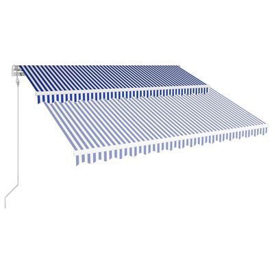vidaXL Automatisch Einziehbare Markise 400×300 cm Blau und Weiß