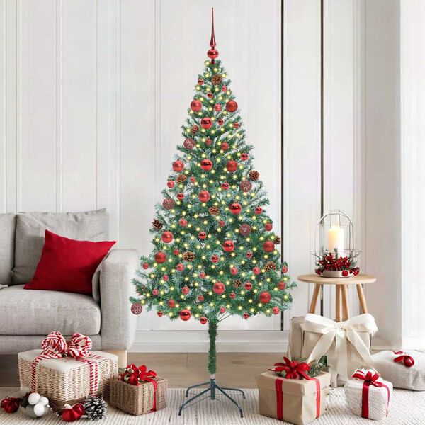 vidaXL K&uuml;nstlicher Weihnachtsbaum Gr&uuml;n 180 cm PVC und Stahl