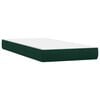 vidaXL Boxspringbett mit Matratze Dunkelgr&uuml;n 80x220 cm Samt