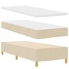 vidaXL Boxspringbett mit Matratze mit LED Creme 80 x 200 cm Stoff