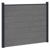 vidaXL Zaunelement WPC und Aluminium Grau