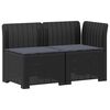 vidaXL 2-Sitzer Garten-Sofa mit Kissen Rattan-Look 2-Sitzer PP