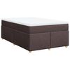 vidaXL Boxspringbett mit Matratze Dunkelbraun 120x200 cm Stoff