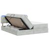 vidaXL LED-Speicherbett mit Matratze Hellgrau 180 x 200 cm Samt