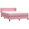 vidaXL Boxspringbett mit Matratze Rosa 160x220 cm Samt
