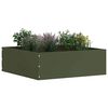 vidaXL Raseneinfassung 6 pcs Olive Gr&uuml;n 40 x 40 x 13 cm Stahl