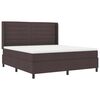 vidaXL Boxspringbett mit Matratze Dunkelbraun 200 x 180 cm Stoff