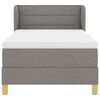 vidaXL Boxspringbett mit Matratze mit Kopfteil Taupe 90 x 190 cm Stoff