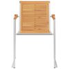 vidaXL Gartenst&uuml;hle mit Kissen 2 Stk. Massivholz Teak und Stahl