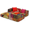 vidaXL Modulare Sofagarnitur 12-tlg. Stoff Patchwork