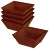 vidaXL Garten-Pflanzgef&auml;&szlig; 5 pcs Rostig 40 x 40 x 15 cm Wetterfeststahl