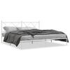 vidaXL Bettgestell mit Kopfteil Metall Wei&szlig; 180x200 cm