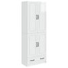 vidaXL Schrankset 2 pcs Hochglanz Wei&szlig; Holzwerkstoff