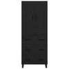 vidaXL Highboard Schwarz Eichen-Optik 69,5 x 34 x 180 cm Holzwerkstoff
