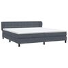 vidaXL Boxspringbett mit Matratzen Dunkelgrau 180x210 cm Samt