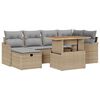 vidaXL Garten-Sofa-Set 7 stk. Beige Poly-Rattan