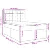 vidaXL Boxspringbett mit Matratze Dunkelgrau 160x200 cm Stoff