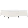 vidaXL Boxspringbett Creme und Wei&szlig; 200 x 200 cm Cordstoff