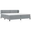 vidaXL Boxspringbett mit Matratze Hellgrau 200 x 200 cm Stoff