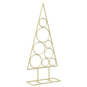 vidaXL Metall Weihnachtsbaum KUOPIO 60 cm Stahl Gold