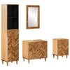 vidaXL Badezimmerschrank-Set mit Schubladen 4 pcs Massivholz Mango