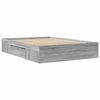 vidaXL Bettgestell Grau Sonoma 120x190 cm Holzwerkstoff
