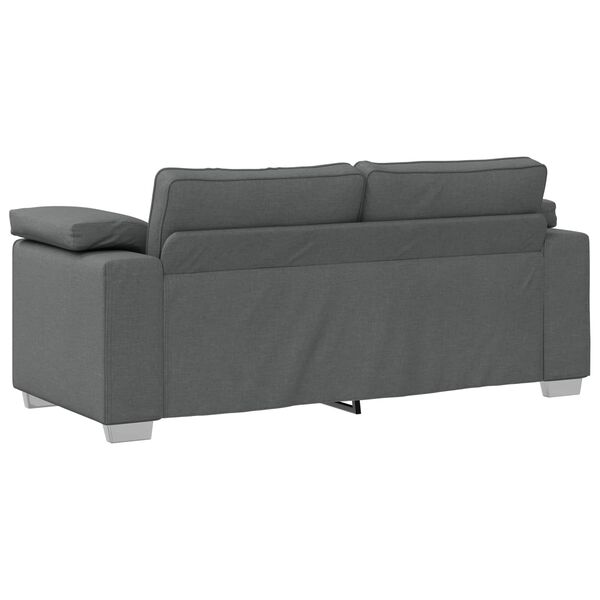 vidaXL Sofa 140cm Dunkelgrau Stoff