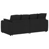 vidaXL Modulares Sofa mit Kissen Schwarz