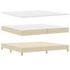 vidaXL Boxspringbett mit Matratze Creme 200 x 200 cm Stoff