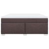 vidaXL Boxspringbett mit Matratze Dunkelbraun 180x200 cm Stoff