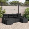 vidaXL Gartensofa-set Schwarz Poly-Rattan