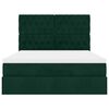 vidaXL Ottoman-Bett mit Matratzen Dunkelgr&uuml;n 140x190 cm Samt
