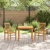 vidaXL Esszimmerstuhl 4 pcs Braun 62 x 55 x 94 cm Massivholz Teak