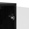 vidaXL Highboard Schwarz Eichen-Optik 68 x 37 x 142 cm Holzwerkstoff