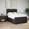 vidaXL Boxspringbett mit Matratze Dunkelbraun 140x190 cm Stoff
