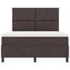 vidaXL Boxspringbett mit Matratze Dunkelbraun 160 x 200 cm Stoff