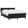 vidaXL Boxspringbett mit Matratze Schwarz 160x220 cm Samt